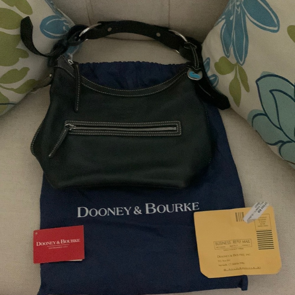 Dooney & Bourke black shoulder bag with original tags and dust bag, used rarely